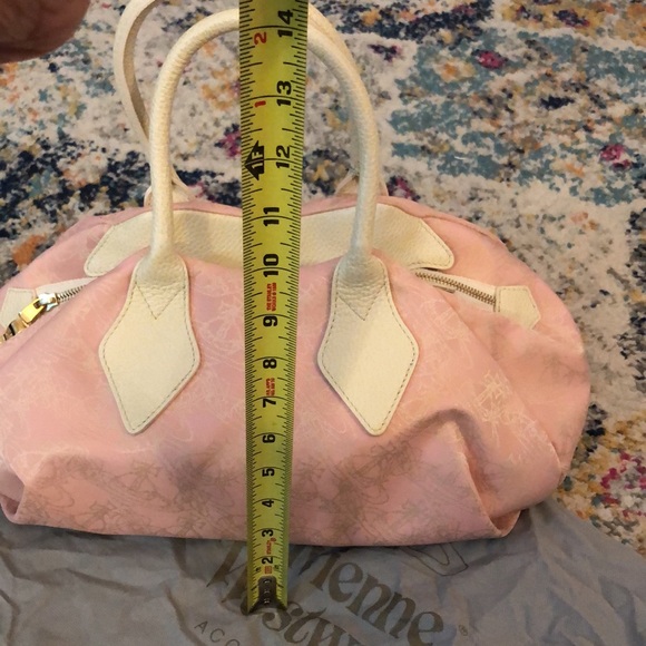 Vivienne Westwood rosa satin and leather country orb bag with gold hardware - Picture 5 of 6